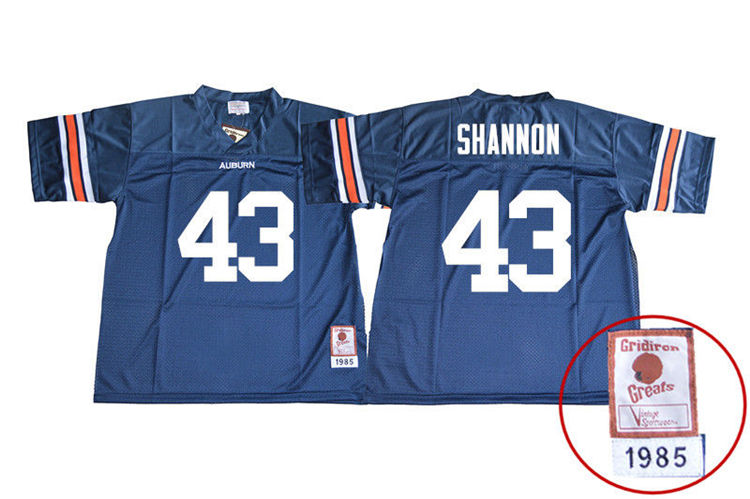 Youth Auburn Tigers #43 Ian Shannon 1985 Throwback Navy College Stitched Football Jersey